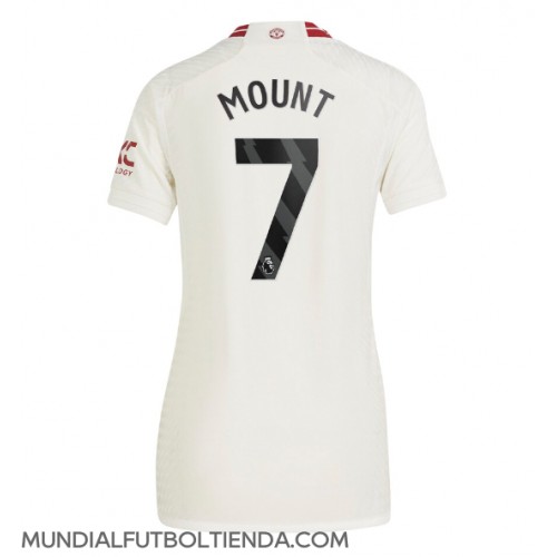 Camiseta Manchester United Mason Mount #7 Tercera Equipación Replica 2023-24 para mujer mangas cortas
